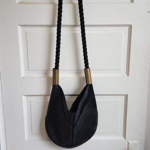 WILDWOOD OYSTER CO. BLACK LEATHER ORIGINAL TOTE BAG